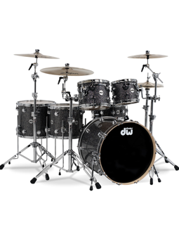 Dw (drum Workshop) Collector's Finish Ply Black Galaxy Chrome