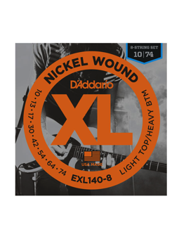 Daddario EXL140-8 Nickel Wound, 8-String, Light Top/Heavy Bottom