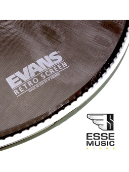 Evans BD20SCR - Retro Screen Front Bass Head Black 20