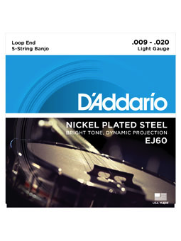 Daddario EJ60 5 String Plated Steel