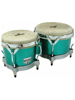 Latin Percussion M200FXR -  bongos MATADOR green glitter