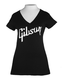 Gibson Ladies V Neck T-Shirt Medium
