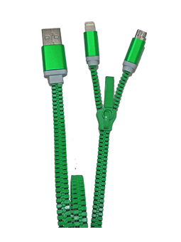 Zzipp ZZACC2 USB Cable x iOS e Android Green