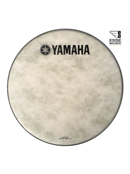 Yamaha N77024039 - Pelle per grancassa da 20” Fiberskyn con logo YAMAHA Nero - 20” Fiberskyn bass drumhead w/YAMAHA Black Logo