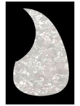 Allparts PG-0090-055 Pickguard for Acoustic White Pearloid