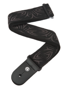 Planet Waves Woven Guitar Strap, Black/Gray Tattoo