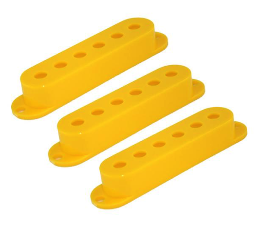 Allparts PC-0406 Set of 3 Plastic Pickup Covers for Stratocaster Yellow