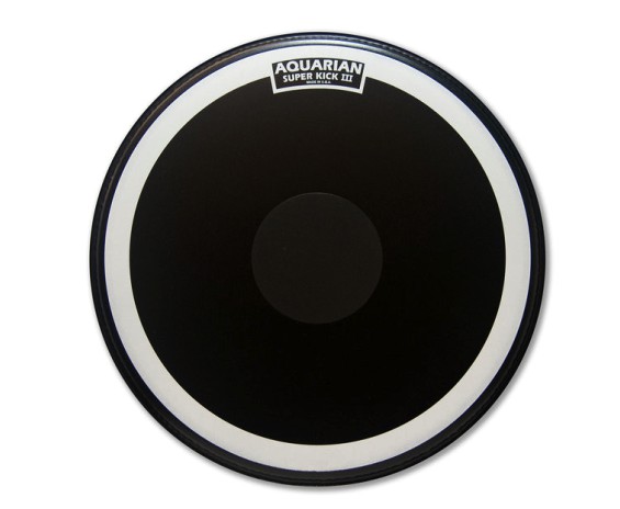Aquarian SKIII22BK - Super Kick III Texture Coated with Power Dot - Black 22