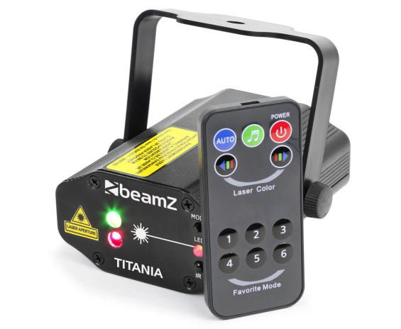 Beamz Titania Double Laser RG Gobo IRC