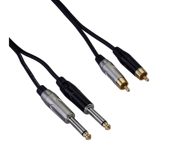 Bespeco RKY2JR300 Cavo RCA - 2x Jack 6,3mm 3 Metri