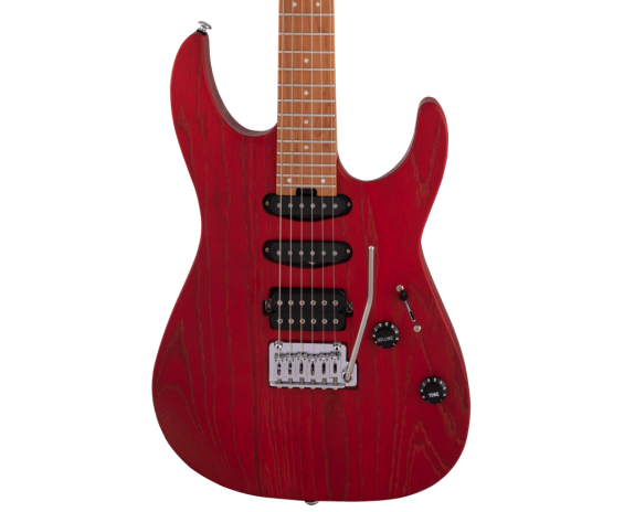 Charvel Pro-Mod DK24 HSS 2PT CM Ash, Caramelized Maple Fingerboard, Red Ash