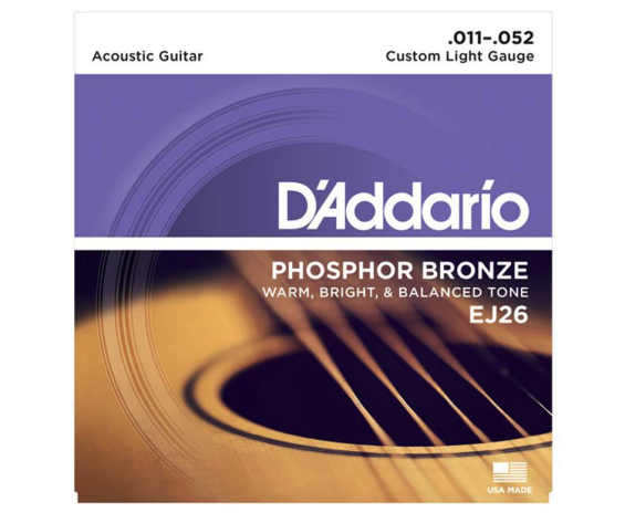 Daddario Ej26 Custom Light 11-52 Acoustic