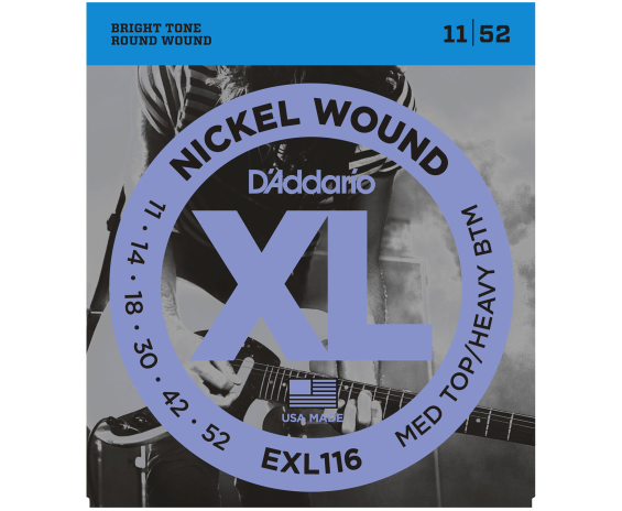 Daddario EXL116 Nickel Wound, Medium Top/Heavy Bottom