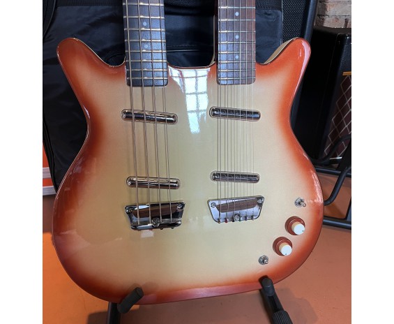 Danelectro DB604 Copper Burst Chitarra/Basso Doppio Manico