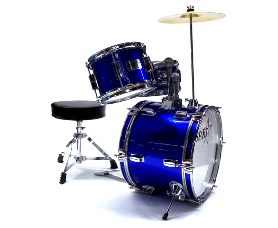 Darestone JDR3BL - 3-Pcs Start Junior Drumset in Metallic Blue