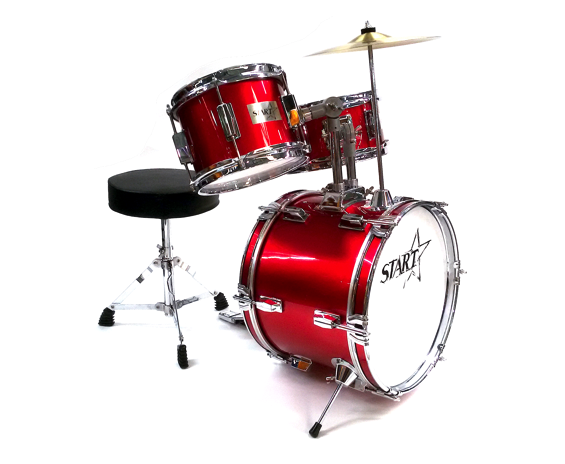 Darestone JDR3RD - 3-Pcs Start Junior Drumset in Metallic Red
