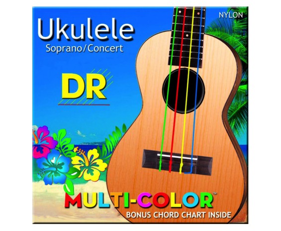 Dr UMCSC Multi-Color Strings for Ukulele Soprano/Concert