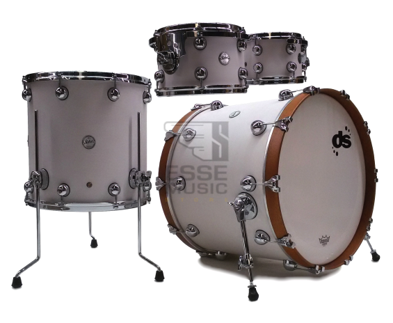 Ds Drums Rebel Maple - 4 Pcs Drumset in Snow White