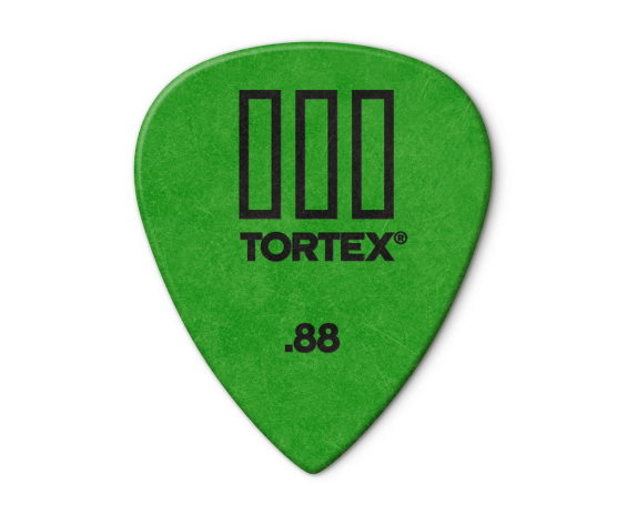 Dunlop 462P.88 Tortex III green 0.88mm Player's 12 Picks