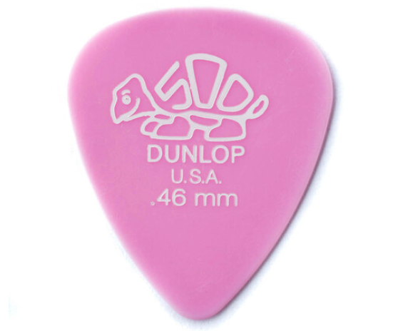 Dunlop 41P.46 Delrin 500  Light Pink 046mm Player's 12 Picks