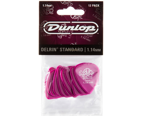 Dunlop 41P1.14 Delrin 500 1.14mm-12 Picks