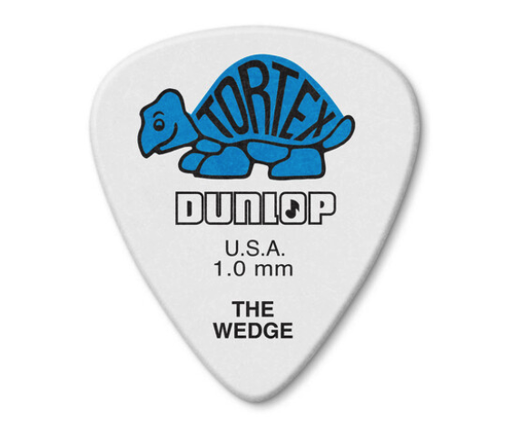 Dunlop 424P1.0 Tortex Wedge Blue 1.0mm-12 Picks