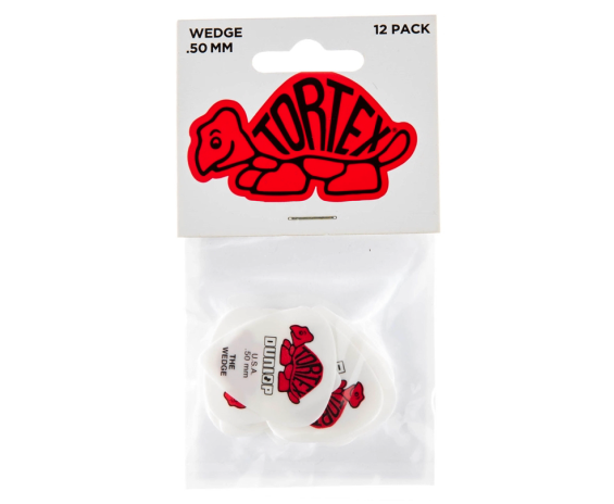 Dunlop 424P.50 Tortex Wedge Red 0.50m Player's Pack 12