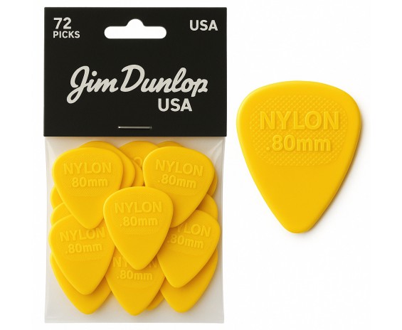 Dunlop 443R.80 Nylon Midi Yelllow 80m - 72 plettri