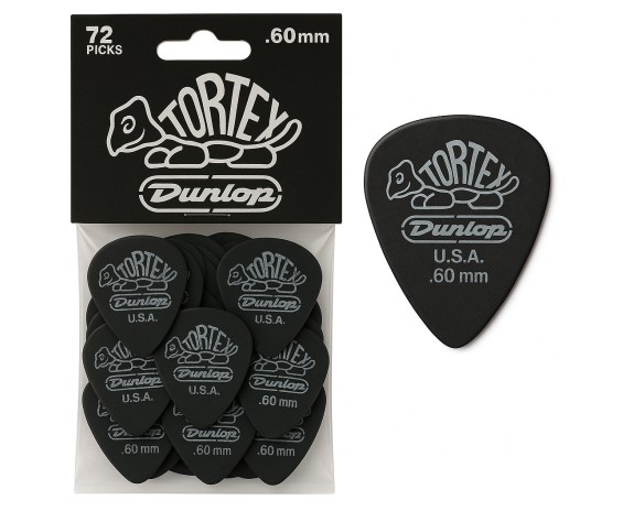 Dunlop 488R.60 Pitch Black Standard .60mm - 72 plettri