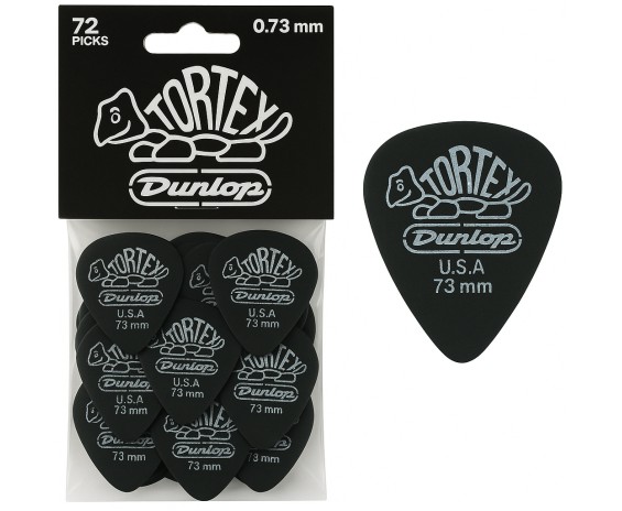 Dunlop 488R.73 Tortex Pitch Black 73 mm - 72 plettri