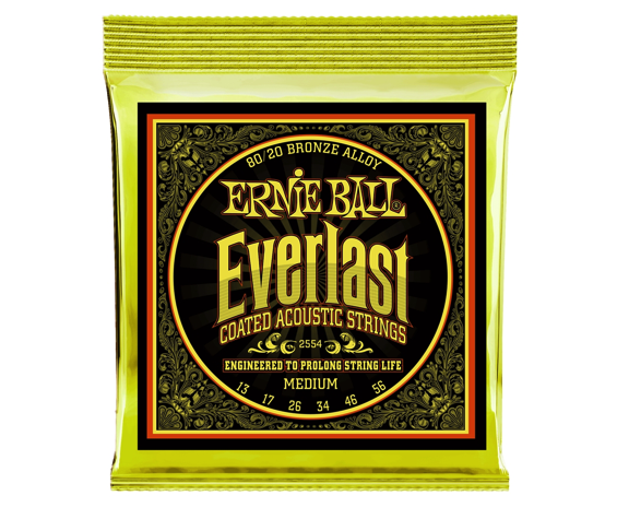 Ernie Ball 2554 Everlast Coated 80/20 Bronze Medium