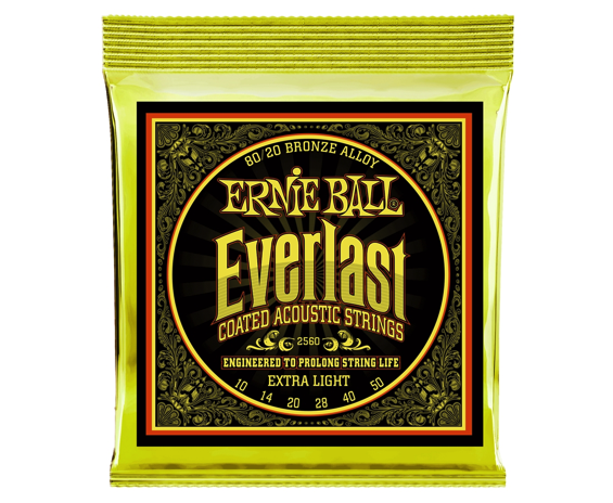 Ernie Ball 2560 Everlast Coated 80/20 Bronze Extra Light