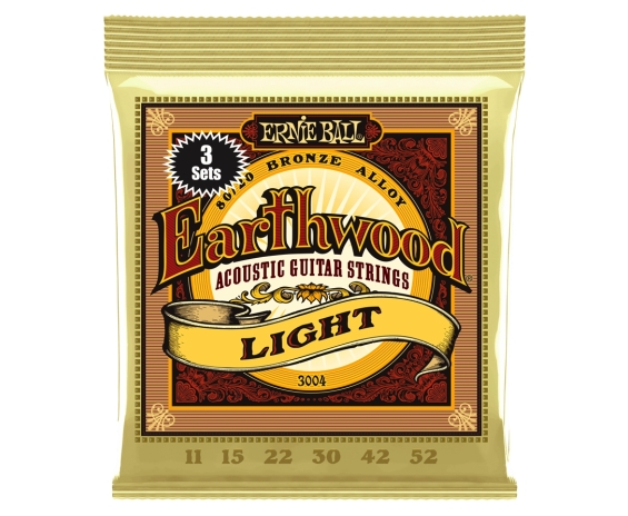 Ernie Ball 3004 Earthwood Bronze Light 3 Pack 11-52