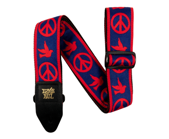 Ernie Ball 4698 Red and Blue Peace Love Dove Jacquard