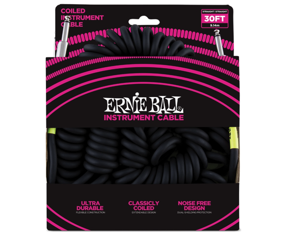 Ernie Ball 6044 Coiled Cable Black