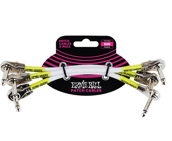 Ernie Ball 6052 Patch Cable 3PK White