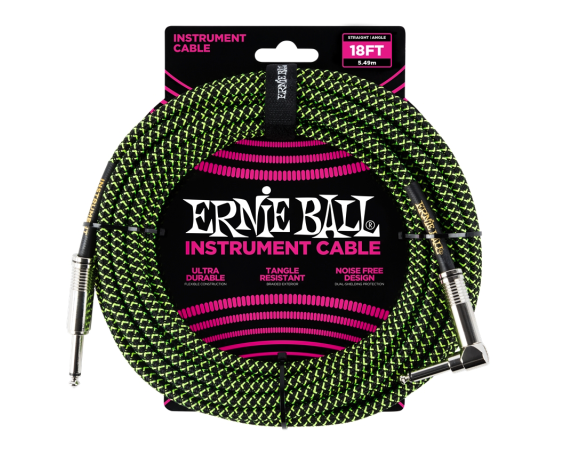 Ernie Ball 6082 Cavo Braided Black/Green