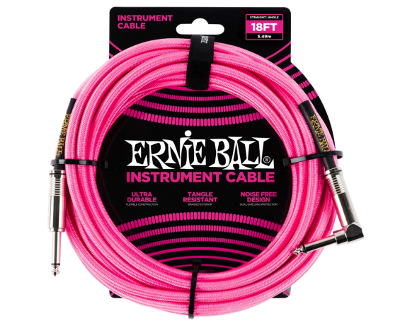 Ernie Ball 6083 Braided Cable Neon Pink