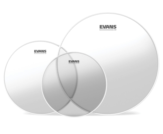 Evans ETP-G1CLR-S G1 Clear Tom Pack-Standard (12