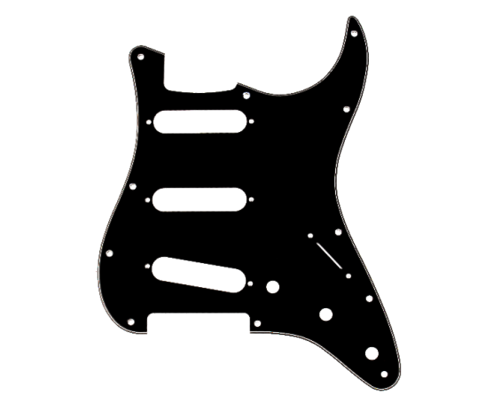 Fender Pickguard Stratocaster SSS Black
