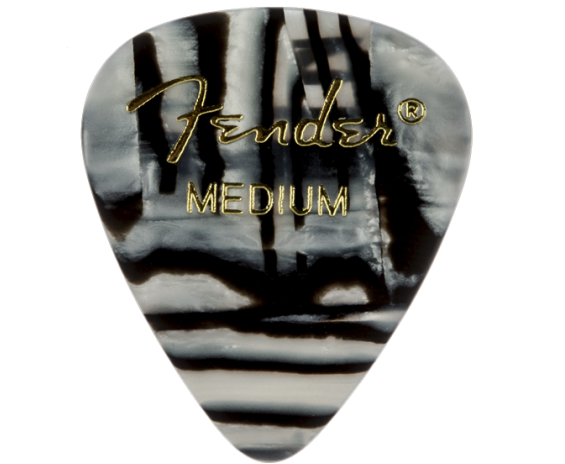 Fender 351 Shape Premium Picks, Medium, Zebra