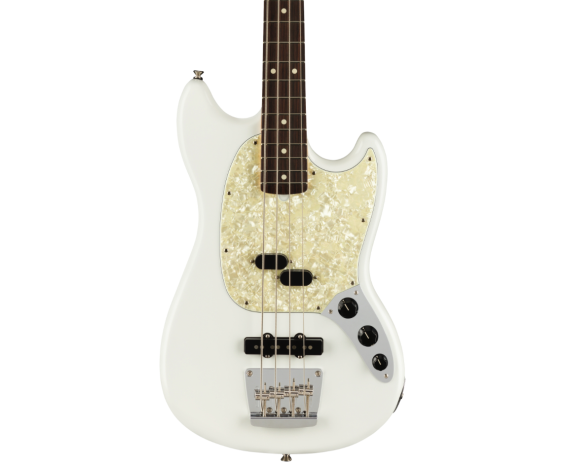 Fender American Performer Mustang Bass, Rosewood Fingerboard, Arctic White