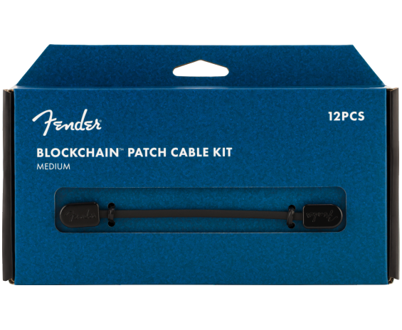 Fender Blockchain Patch Cable Kit, Black, Medium
