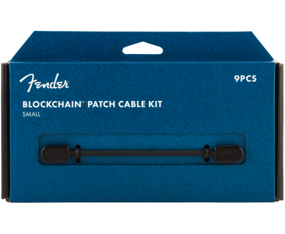 Fender Blockchain Patch Cable Kit, Black, Small