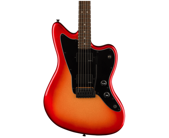 Squier Contemporary Active Jazzmaster HH, Laurel Fingerboard, Black Pickguard, Sunset Metallic
