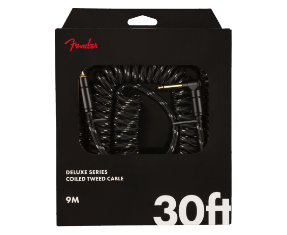 Fender Deluxe Coil Cable 30 Black Tweed