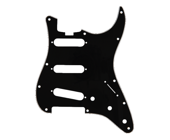 Fender Pickguard SSS Elite Strat Black