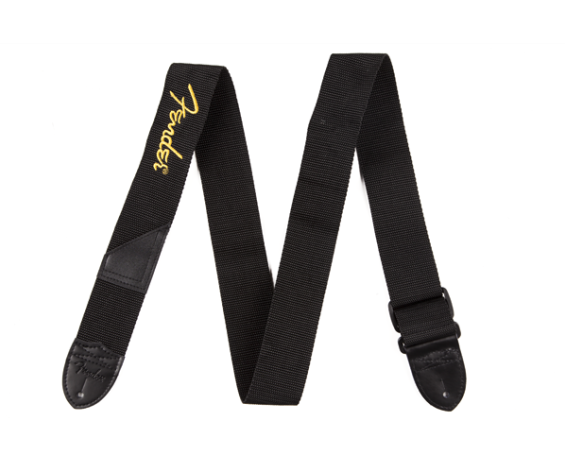 Fender Poly Strap with Yellow Logo