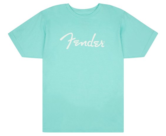 Fender Spaghetti Logo T-Shirt, Daphne Blue, L