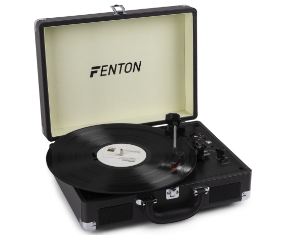 Fenton RP115C - Record Player Charcoal Gray